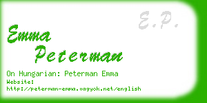 emma peterman business card